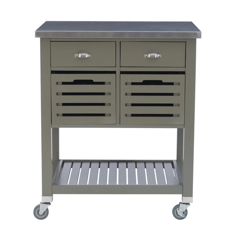 Carrello da cucina con ripiani e cassetti