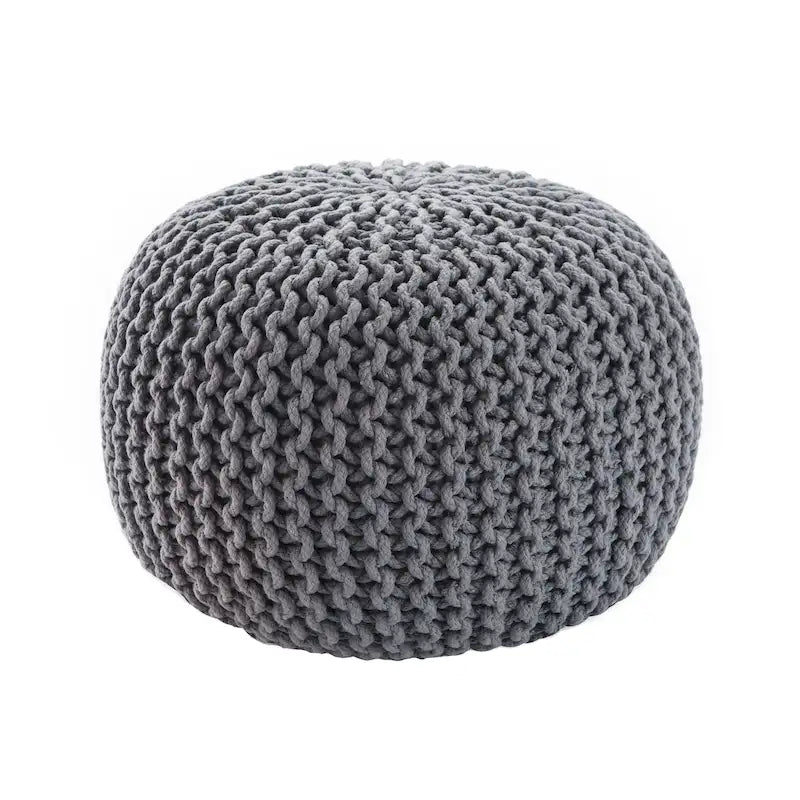 Pouf rotondo trapuntato