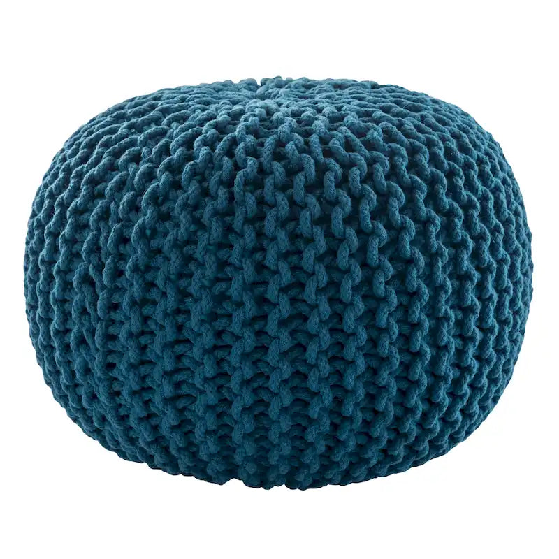 Pouf rotondo trapuntato