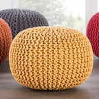 Pouf rotondo trapuntato