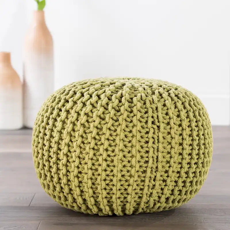 Pouf rotondo trapuntato
