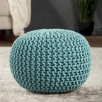 Pouf rotondo trapuntato