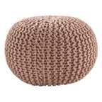 Pouf rotondo trapuntato