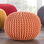 Pouf rotondo trapuntato