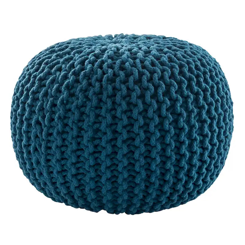 Pouf rotondo trapuntato
