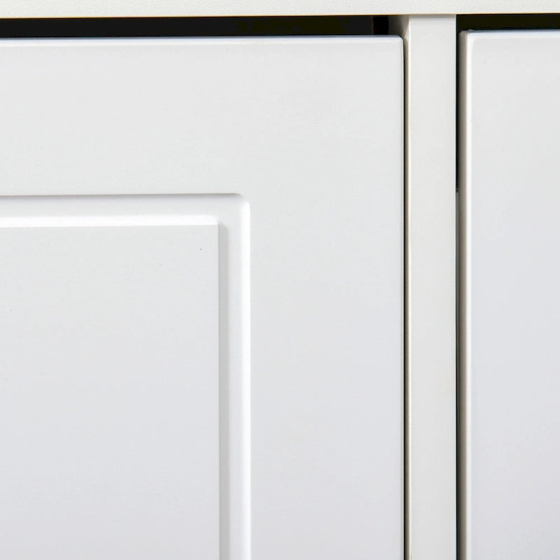 Panca scarpiera da ingresso con cuscino, 2 cassetti e ripiano regolabile, colore bianco