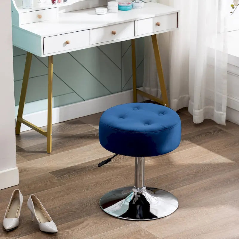 Sgabello Girevole da Toilette Rotondo Regolabile in Altezza