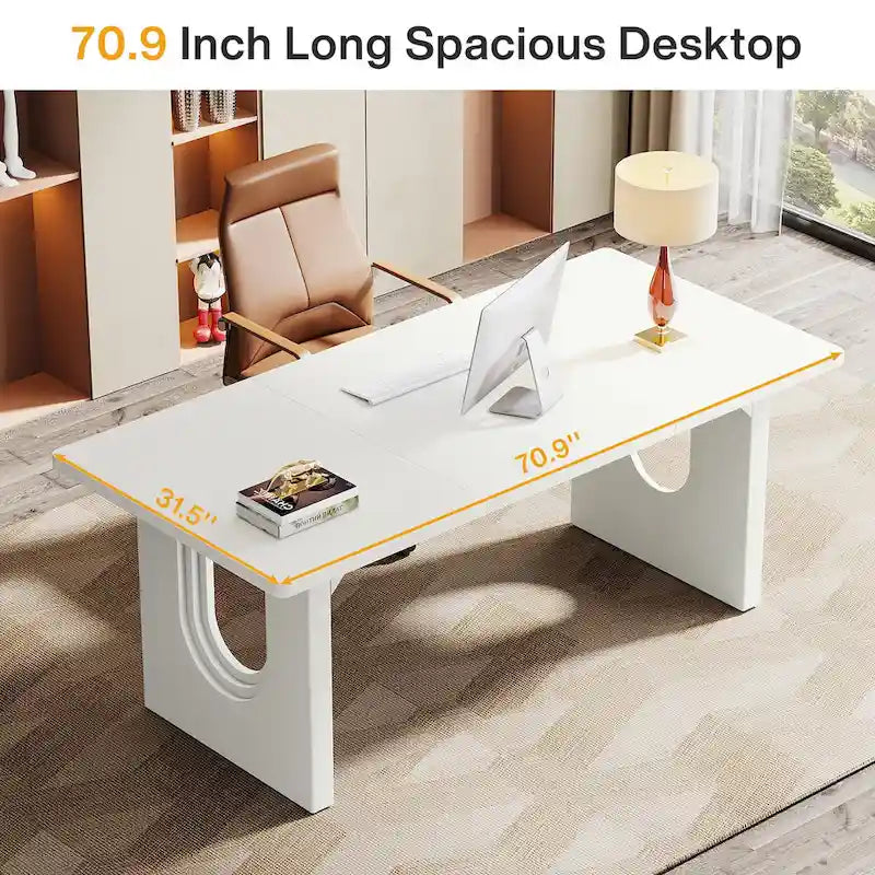 Scrivania direzionale moderna, grande scrivania per computer da 180 cm, tavolo da conferenza per riunioni