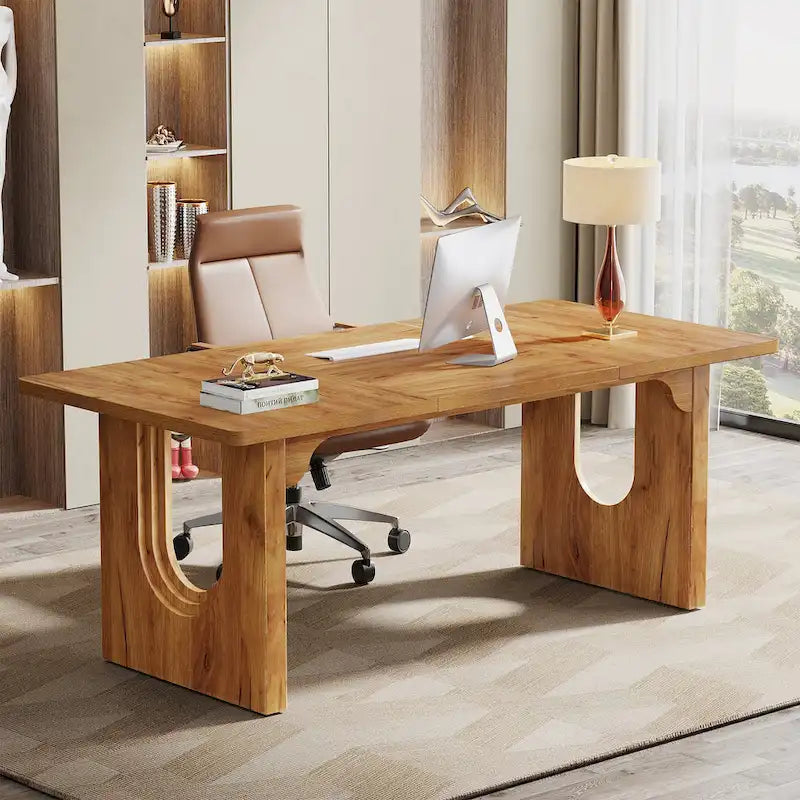 Scrivania direzionale moderna, grande scrivania per computer da 180 cm, tavolo da conferenza per riunioni