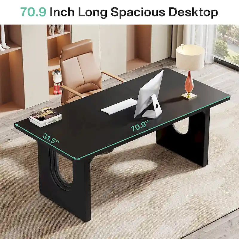 Scrivania direzionale moderna, grande scrivania per computer da 180 cm, tavolo da conferenza per riunioni