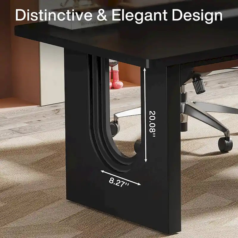 Scrivania direzionale moderna, grande scrivania per computer da 180 cm, tavolo da conferenza per riunioni