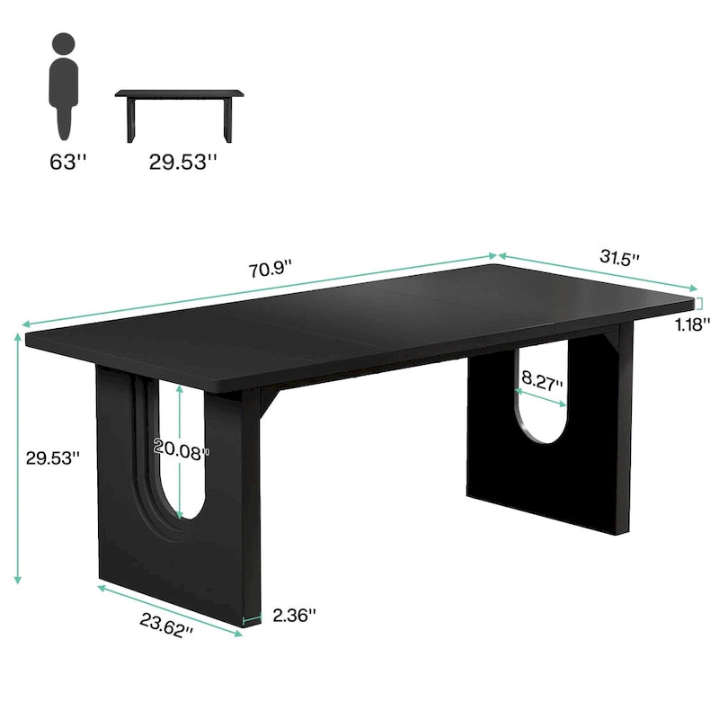 Scrivania direzionale moderna, grande scrivania per computer da 180 cm, tavolo da conferenza per riunioni