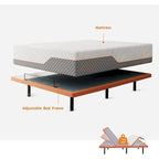 Base letto regolabile con materasso ibrido in memory foam da 35,5 cm