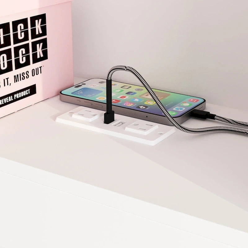 Testiera libreria Timechee Queen con luce RGB e ripiano regolabile