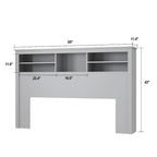 Testiera libreria Timechee Queen con luce RGB e ripiano regolabile