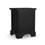 Comodino in Legno Nero con Cassetti