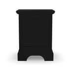 Comodino in Legno Nero con Cassetti