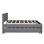 Letto a piattaforma imbottito con letto estraibile
