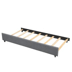 Letto a piattaforma imbottito con letto estraibile