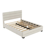 Letto a piattaforma imbottito con letto estraibile