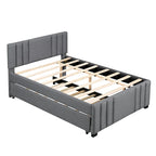 Letto a piattaforma imbottito con letto estraibile