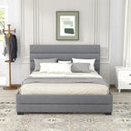 Letto a piattaforma imbottito con letto estraibile