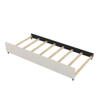 Letto a piattaforma imbottito con letto estraibile