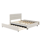Letto a piattaforma imbottito con letto estraibile