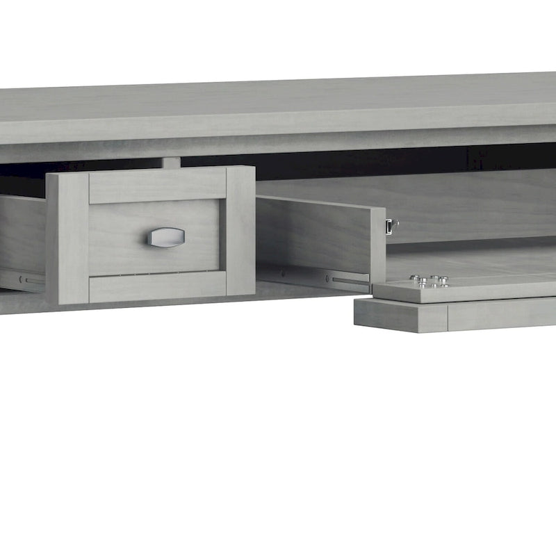 Scrivania da ufficio transizionale in legno massello