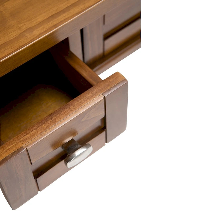 Scrivania da ufficio transizionale in legno massello