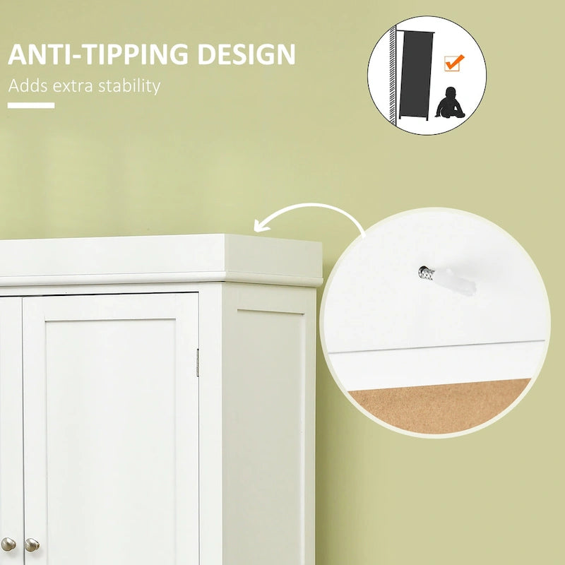 Dispensa moderna a libera installazione a 4 ante con 6 ripiani per cucina