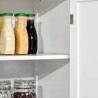 Dispensa moderna a libera installazione a 4 ante con 6 ripiani per cucina