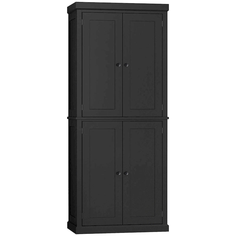 Dispensa moderna a libera installazione a 4 ante con 6 ripiani per cucina