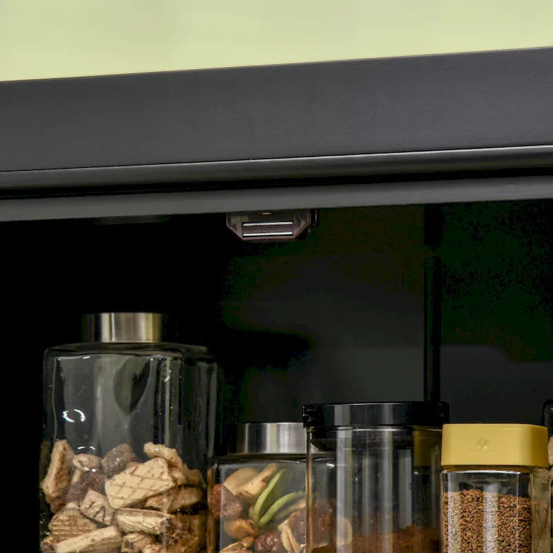 Dispensa moderna a libera installazione a 4 ante con 6 ripiani per cucina