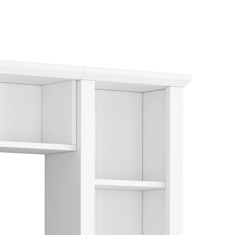 Mobile TV con ponte, porta TV con ripiani regolabili per TV fino a 75 pollici, due console multimediali