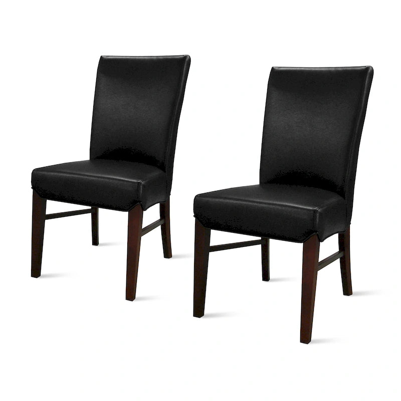 Set di 2 sedie da pranzo in pelle rigenerata