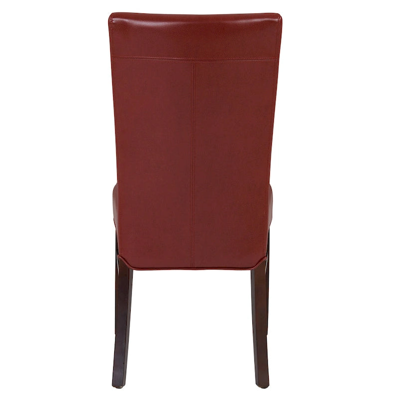 Set di 2 sedie da pranzo in pelle rigenerata