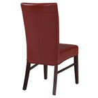 Set di 2 sedie da pranzo in pelle rigenerata