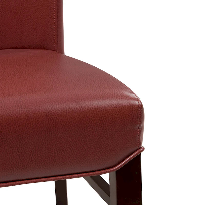 Set di 2 sedie da pranzo in pelle rigenerata