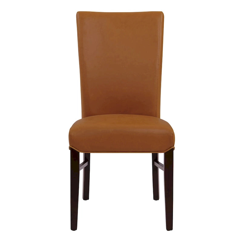 Set di 2 sedie da pranzo in pelle rigenerata