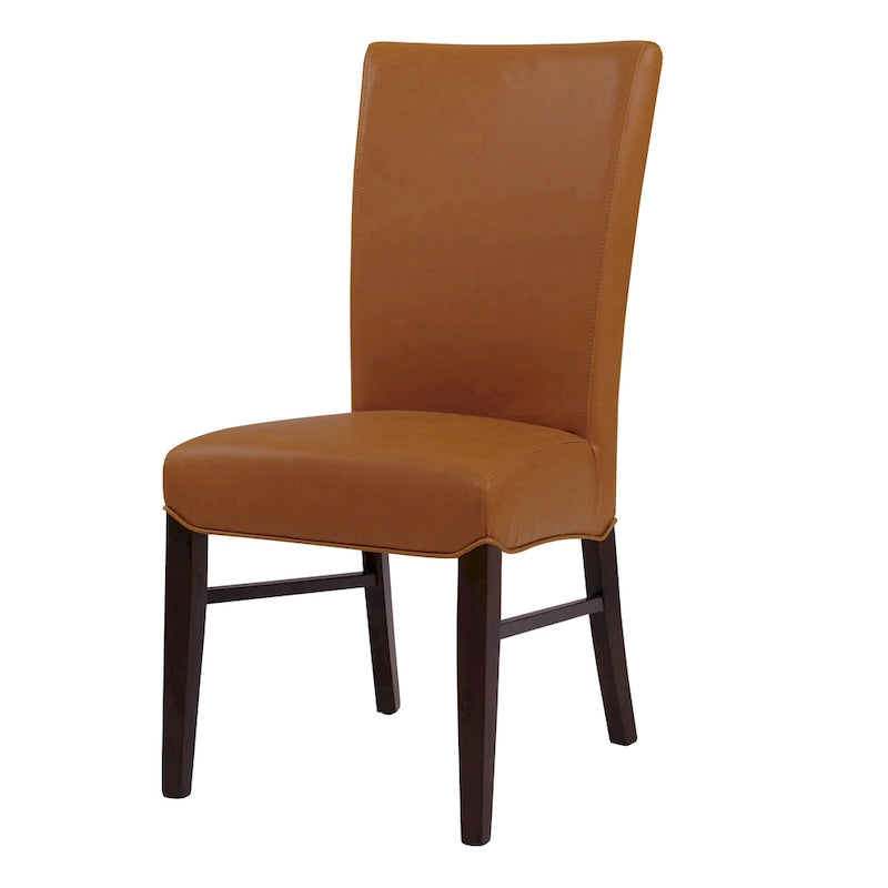 Set di 2 sedie da pranzo in pelle rigenerata