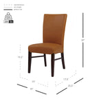 Set di 2 sedie da pranzo in pelle rigenerata