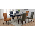 Set di 2 sedie da pranzo in pelle rigenerata