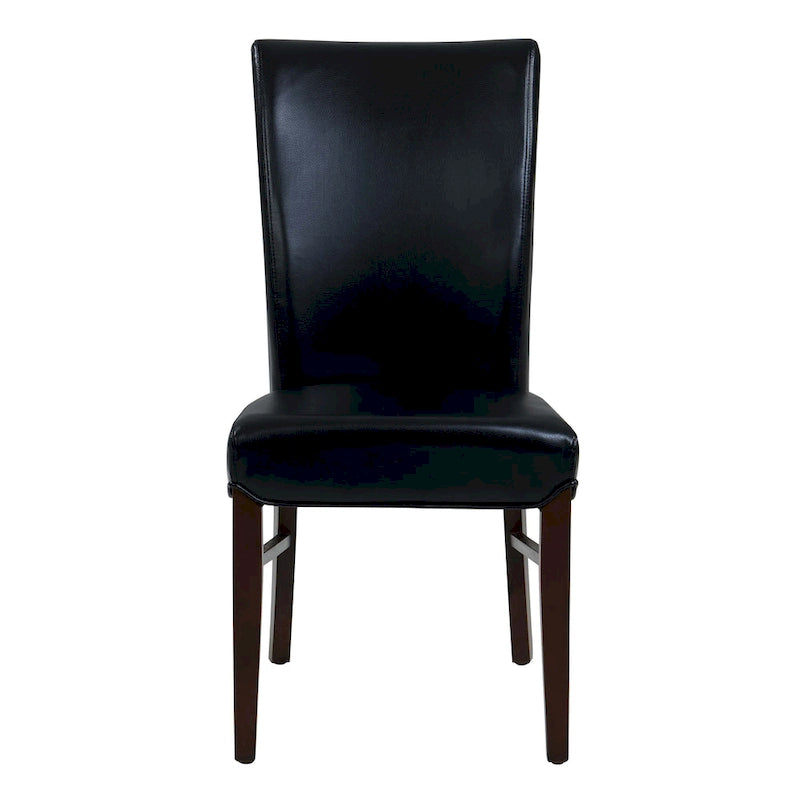 Set di 2 sedie da pranzo in pelle rigenerata