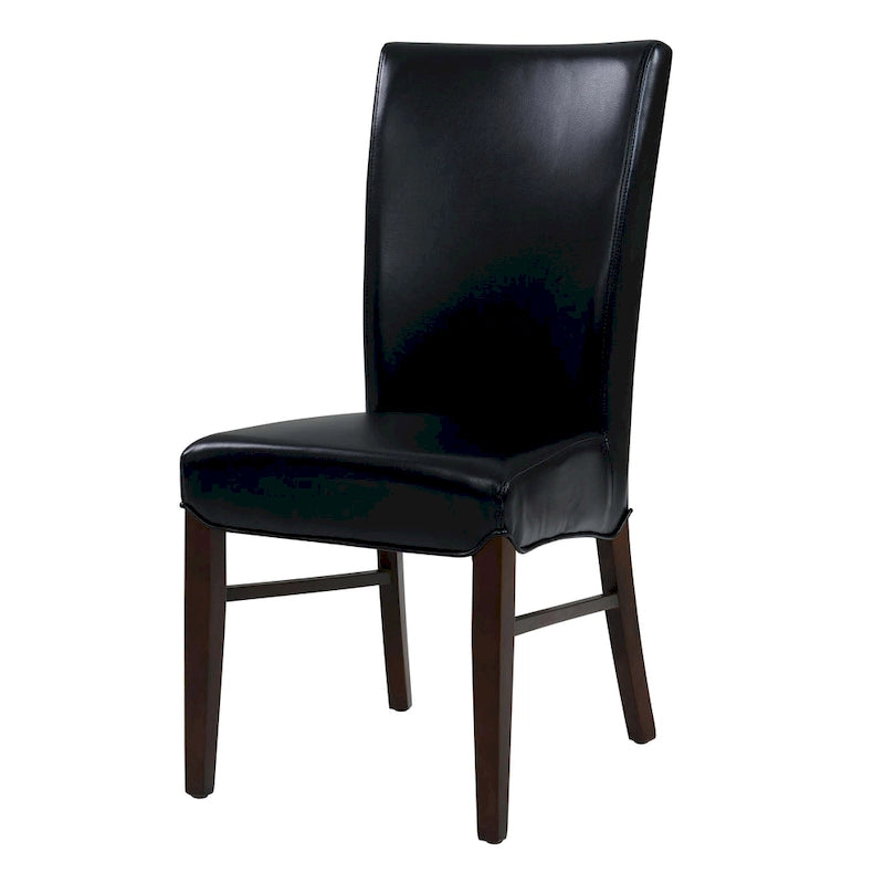 Set di 2 sedie da pranzo in pelle rigenerata