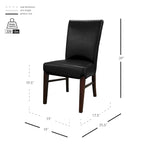 Set di 2 sedie da pranzo in pelle rigenerata