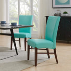 Set di 2 sedie da pranzo in pelle rigenerata