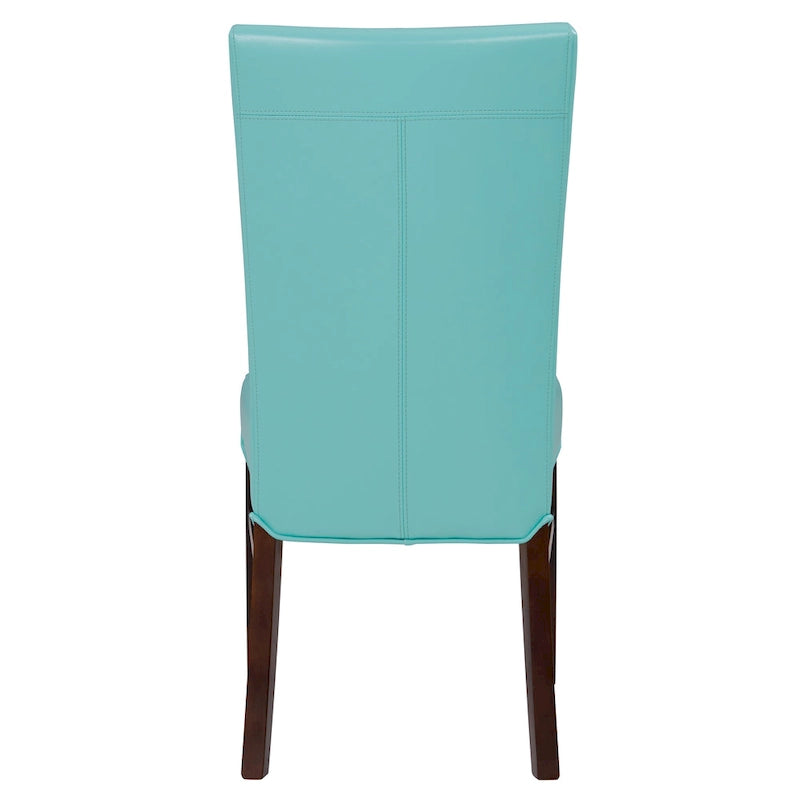 Set di 2 sedie da pranzo in pelle rigenerata