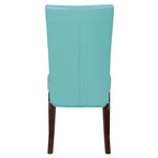 Set di 2 sedie da pranzo in pelle rigenerata