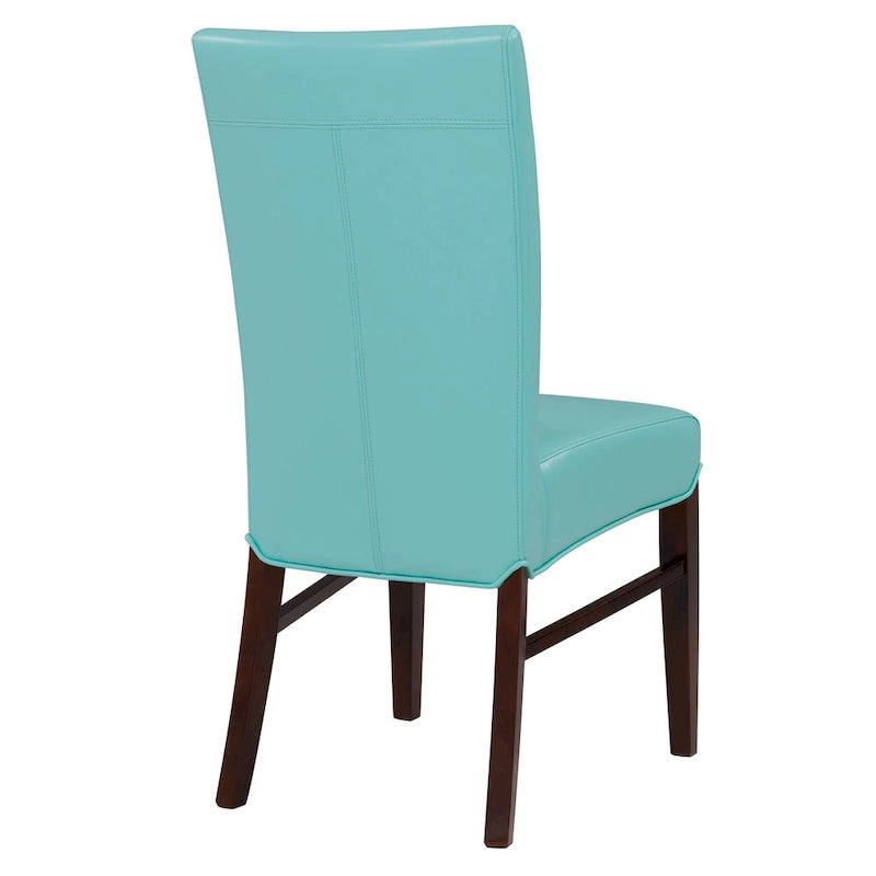 Set di 2 sedie da pranzo in pelle rigenerata
